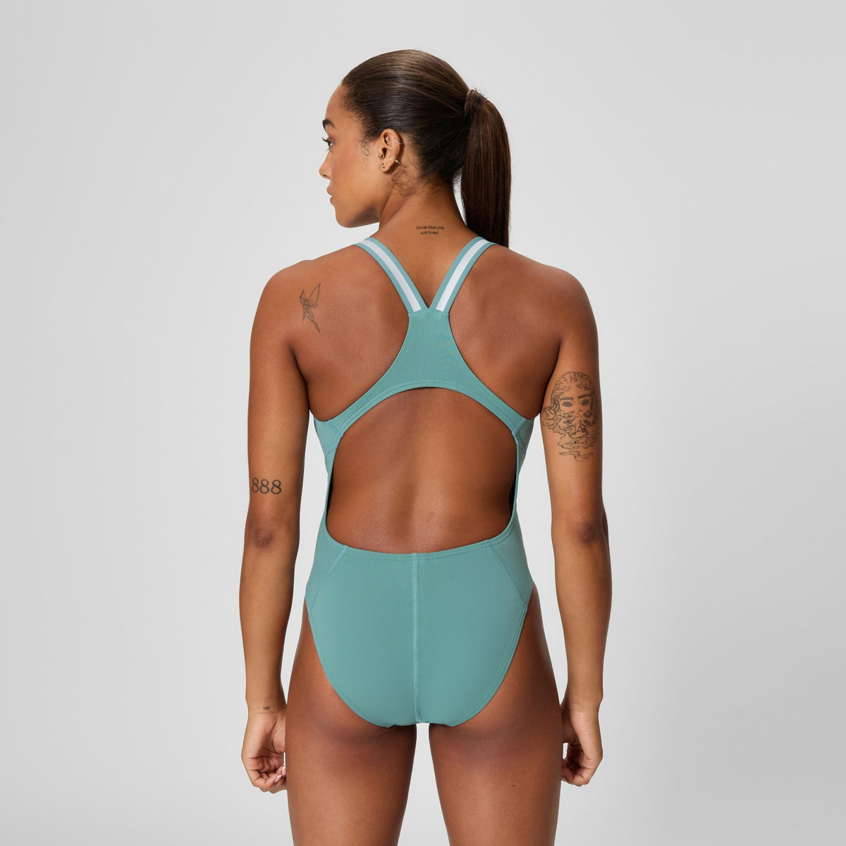 V Class Performance Back Swimsuit Storm Green | Speedo