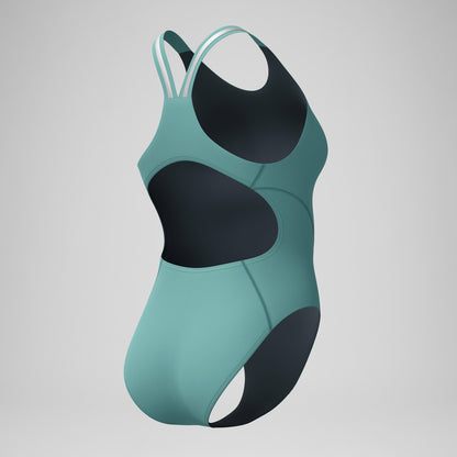 V Class Performance Back Swimsuit Storm Green | Speedo