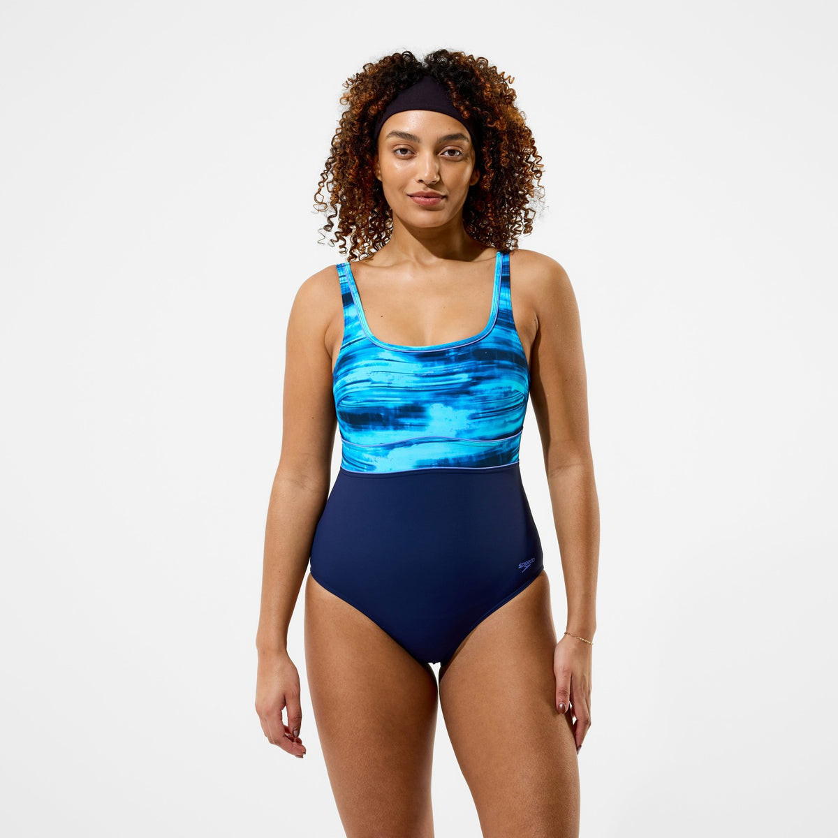 Contour Eclipse Printed Swimsuit Navy/Blue | Speedo