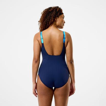 Contour Eclipse Printed Swimsuit Navy/Blue | Speedo
