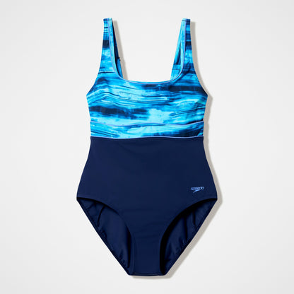 Contour Eclipse Printed Swimsuit Navy/Blue | Speedo