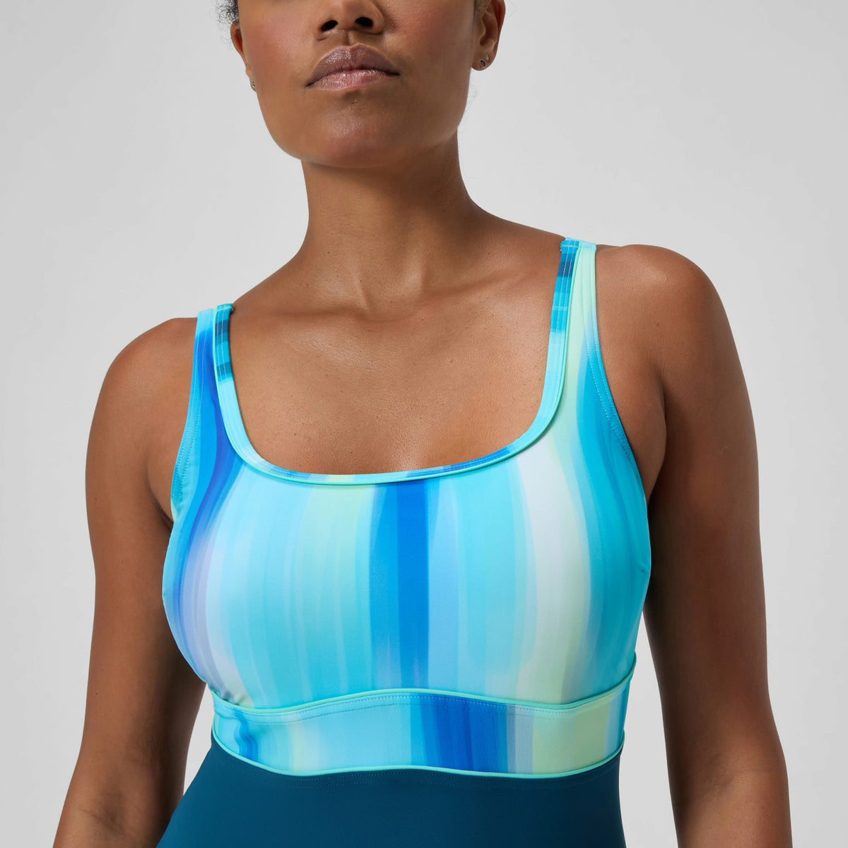 Shaping Printed Contour Eclipse Swimsuit DarkTeal/Green | Speedo