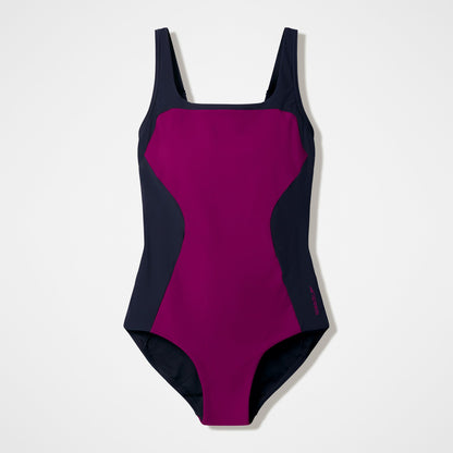 Colourblock Contour Swimsuit Dark Pink/Black | Speedo