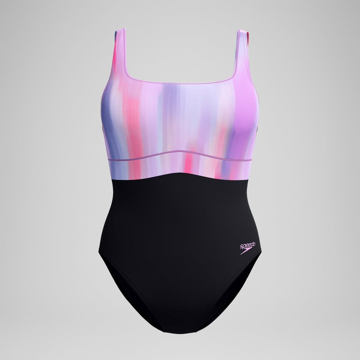 Shaping Printed Contour Eclipse Swimsuit Black/Pink | Speedo
