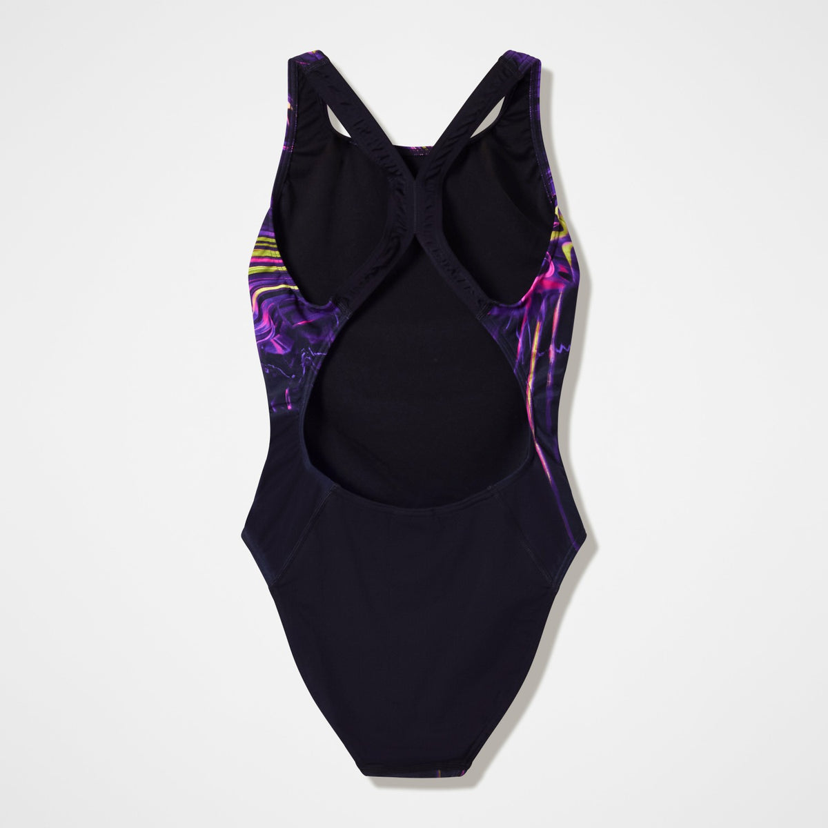 Club Training Printed Powerback Swimsuit Purple/Black | Speedo