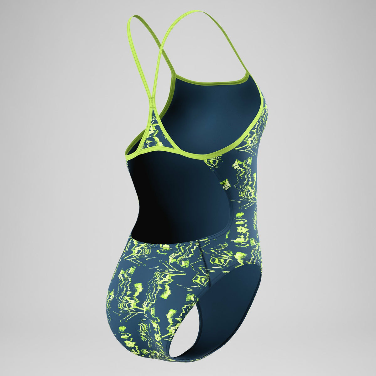 Club Training Printed Turnback Swimsuit Blue/Green | Speedo