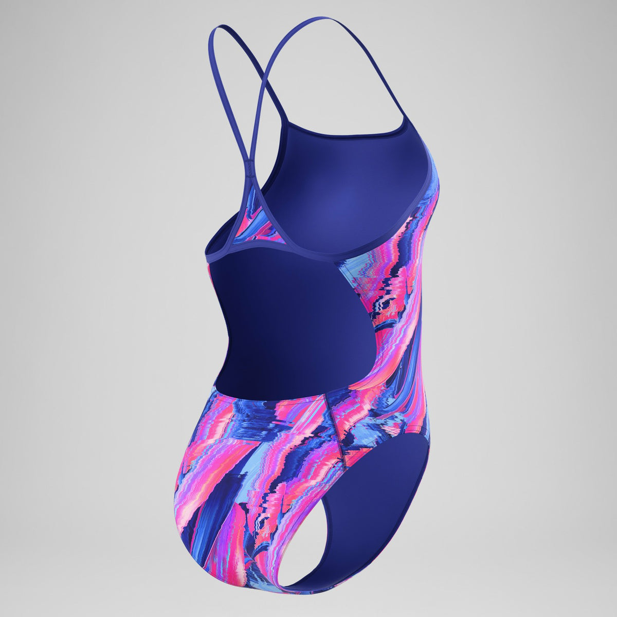 Club Training Printed Turnback Swimsuit Blue/Pink | Speedo