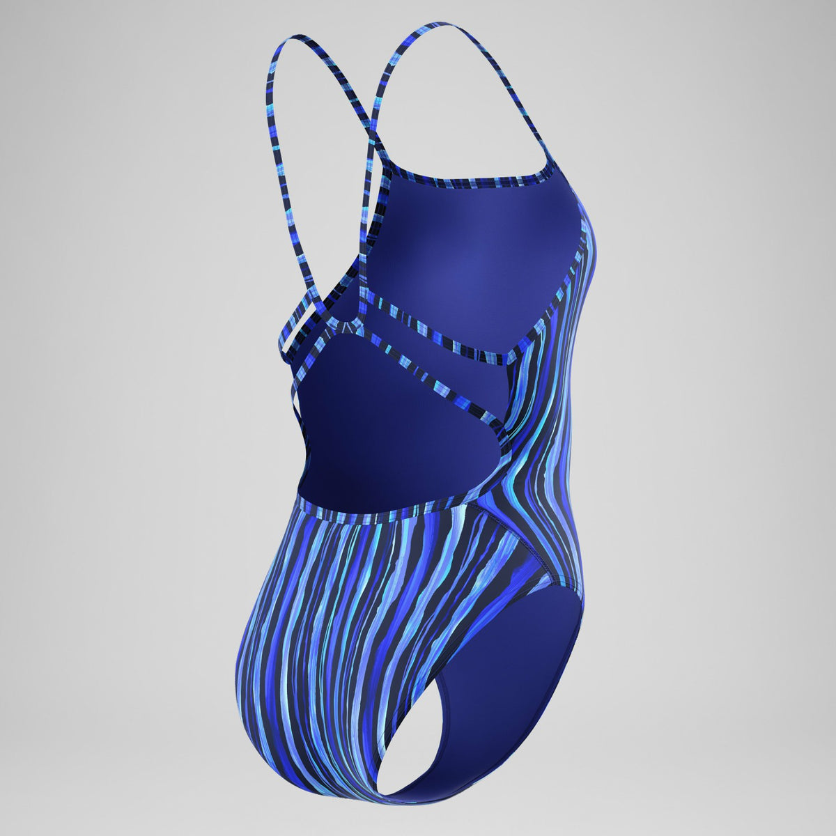 Club Training Printed Web Back Swimsuit Navy/Blue | Speedo