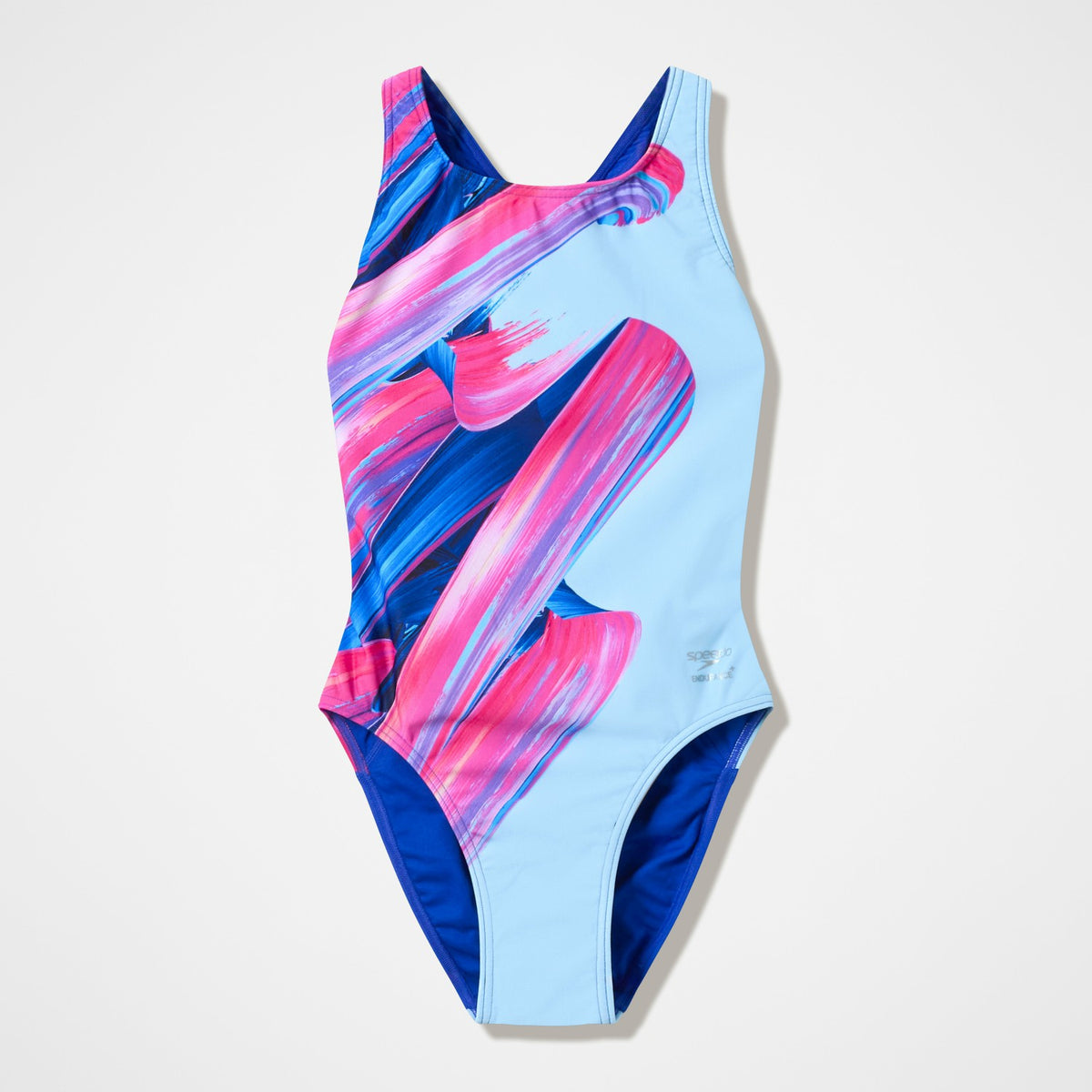 Club Training Printed Powerback Swimsuit Blue/Pink | Speedo