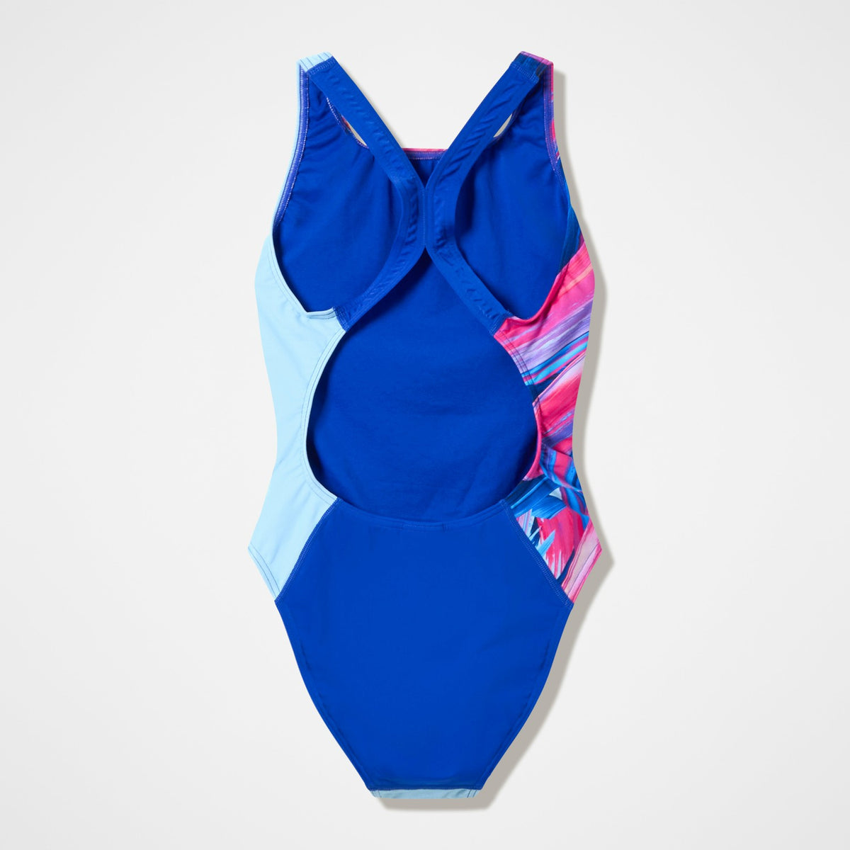 Club Training Printed Powerback Swimsuit Blue/Pink | Speedo