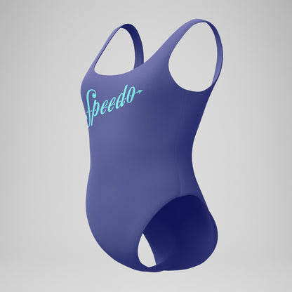 Logo Deep U-Back Swimsuit Blue | Speedo