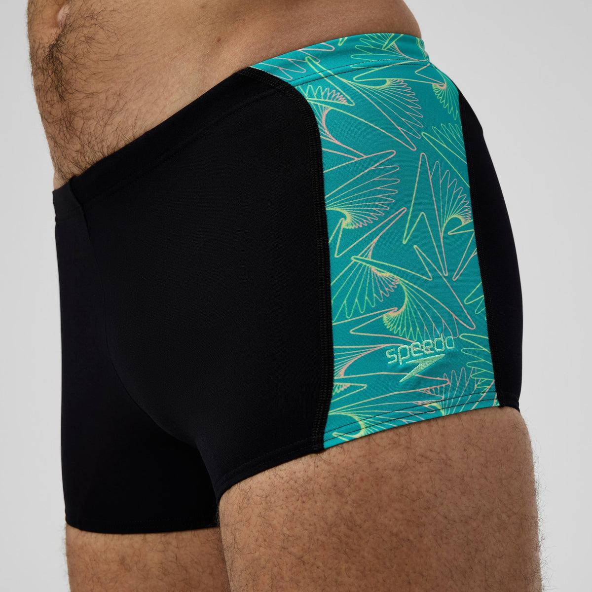 Hyperboom Panel Aquashorts Black/Turquoise | Speedo