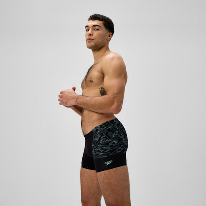 Hyperboom V-Cut Aquashorts Black/Green | Speedo