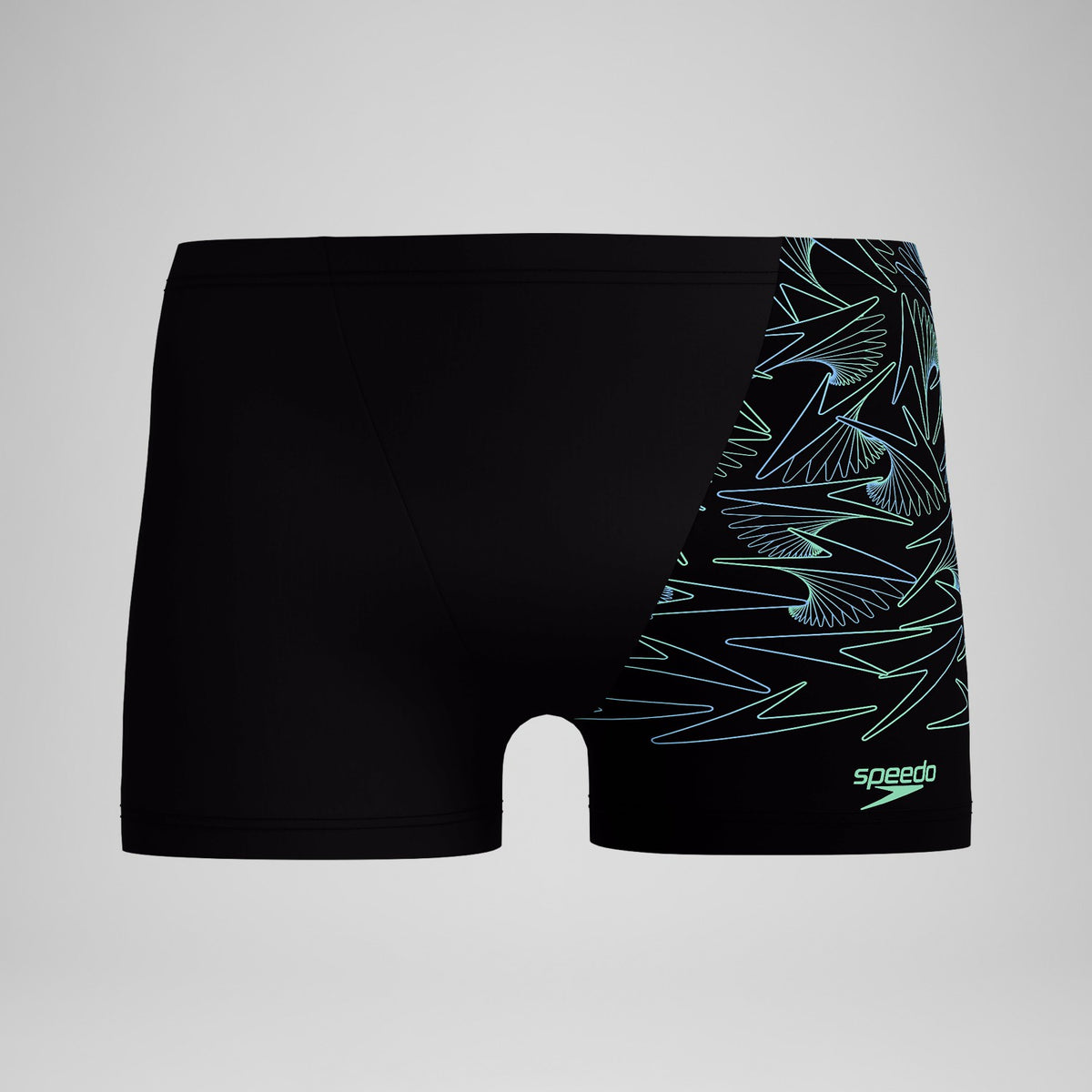 Hyperboom V-Cut Aquashorts Black/Green | Speedo