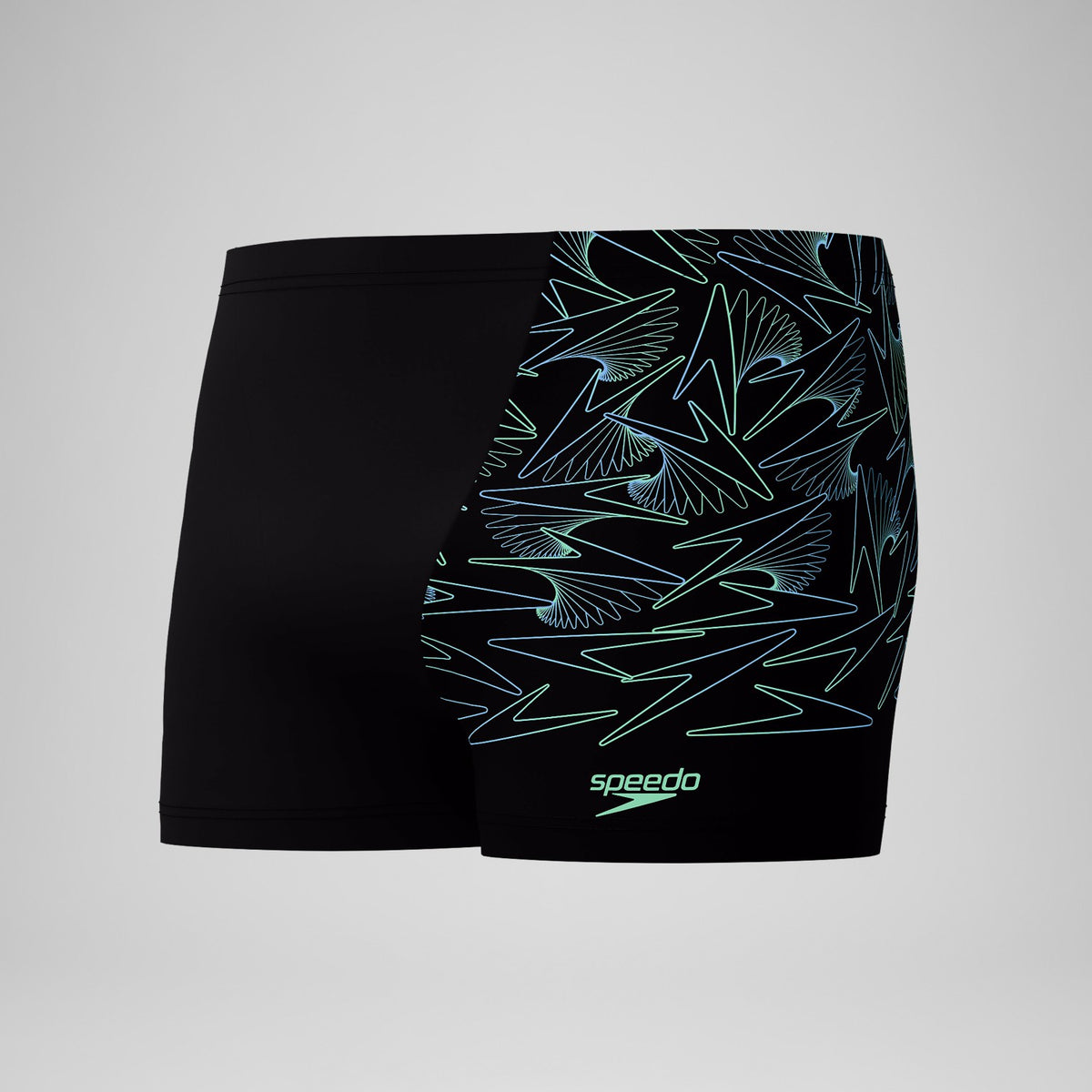 Hyperboom V-Cut Aquashorts Black/Green | Speedo