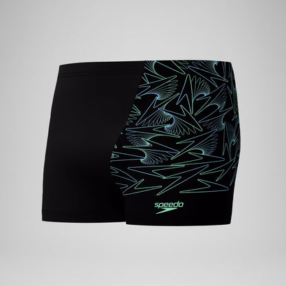 Hyperboom V-Cut Aquashorts Black/Green | Speedo