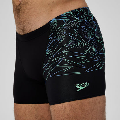 Hyperboom V-Cut Aquashorts Black/Green | Speedo