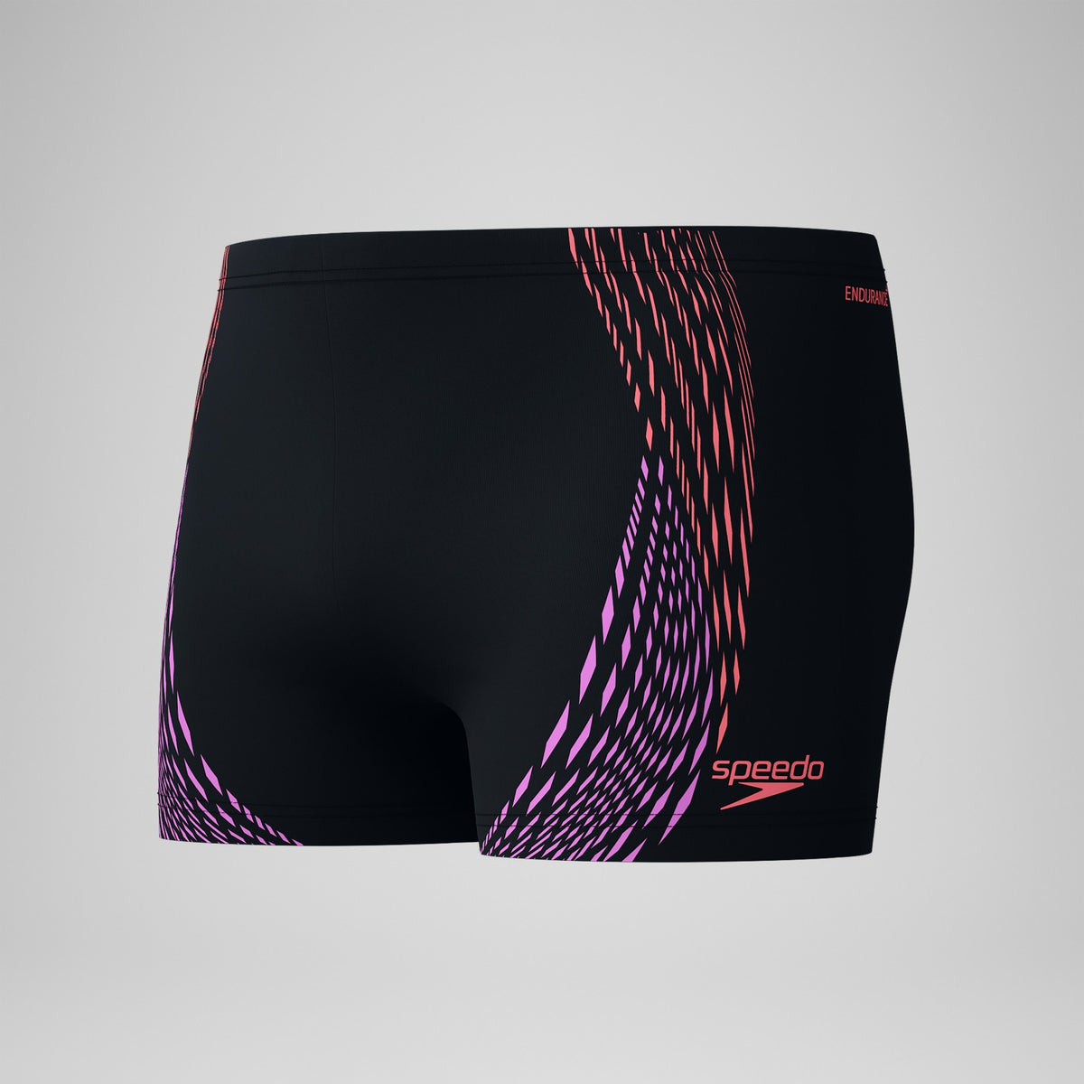 Duo Logo Print Aquashorts Black/Coral | Speedo