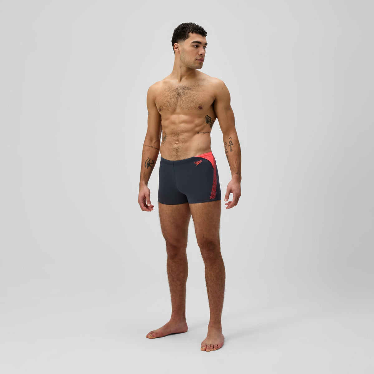 Hyperboom Splice Aquashorts Grey/Orange | Speedo