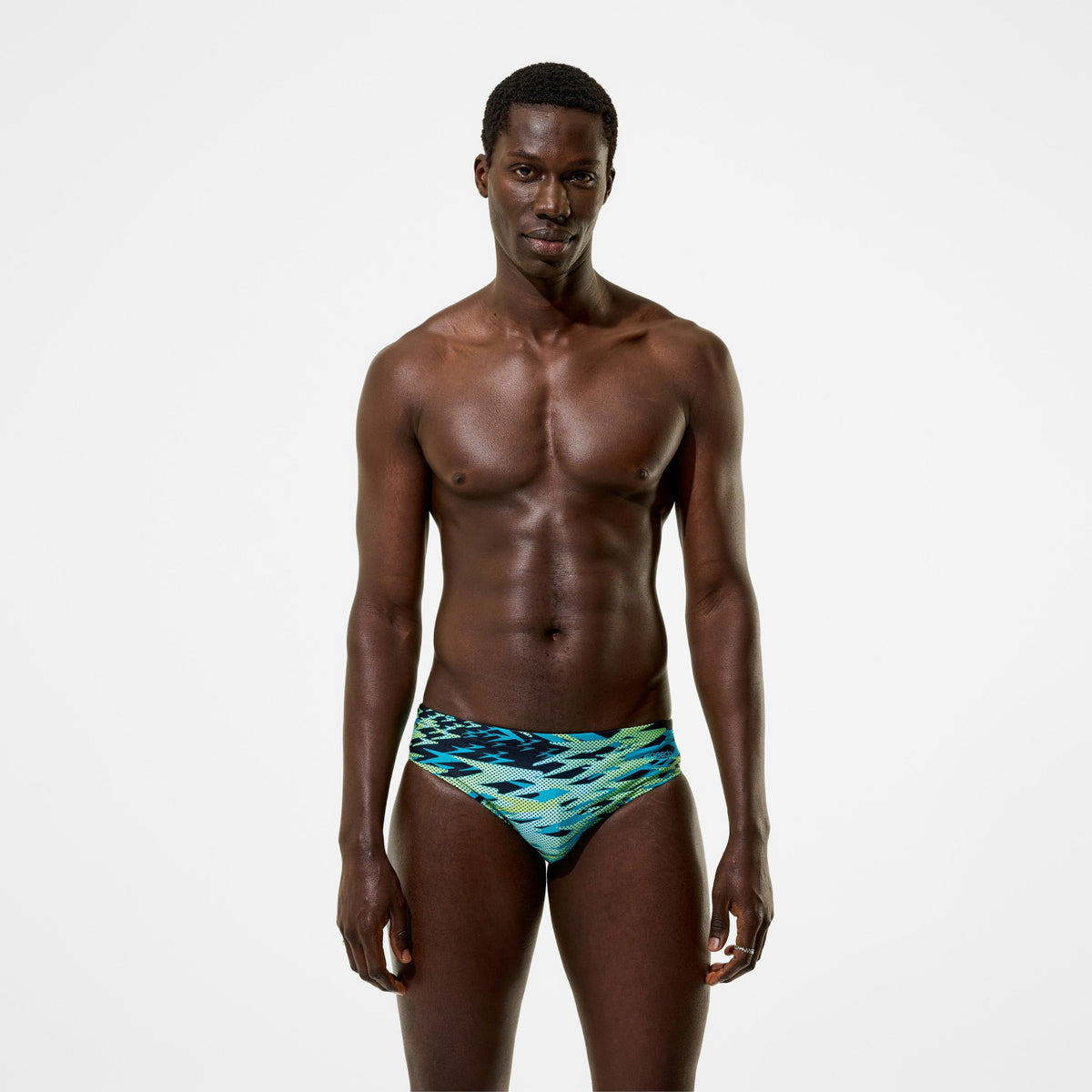 Hyperboom Printed Brief Black/Green | Speedo