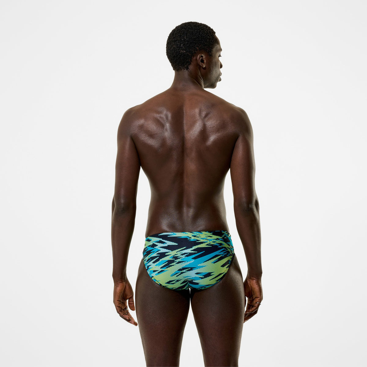 Hyperboom Printed Brief Black/Green | Speedo