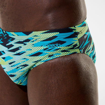 Hyperboom Printed Brief Black/Green | Speedo