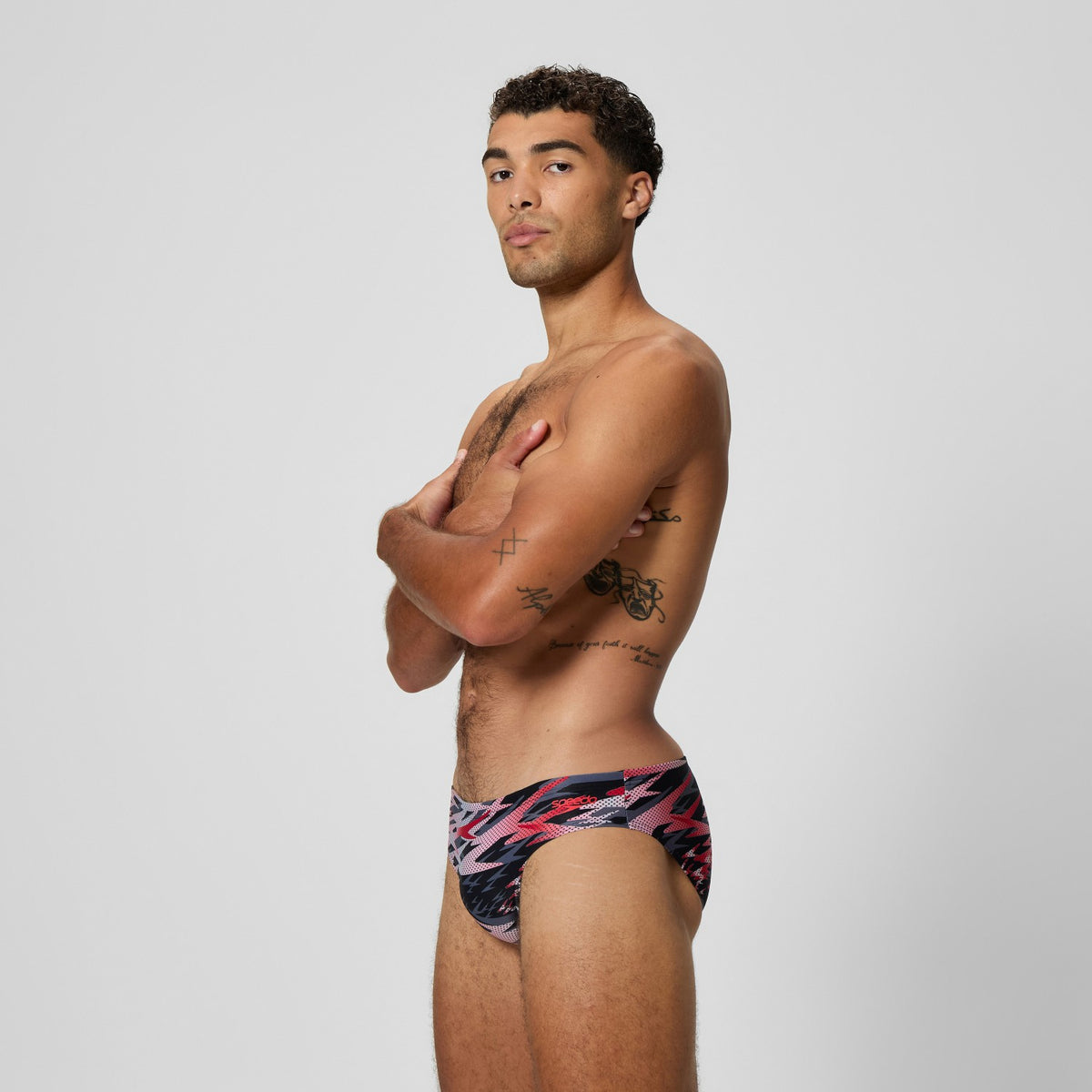 Hyperboom Printed Brief Black/Red | Speedo