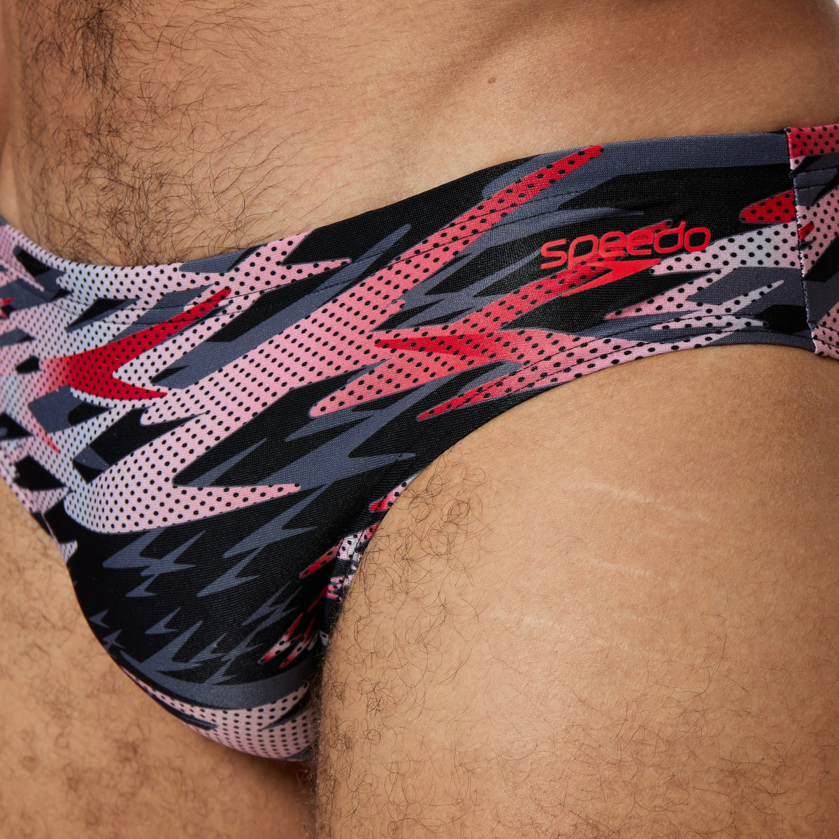 Hyperboom Printed Brief Black/Red | Speedo
