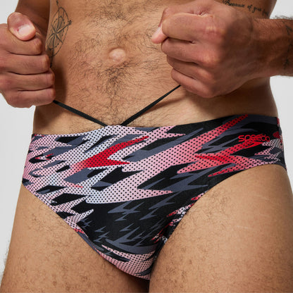 Hyperboom Printed Brief Black/Red | Speedo