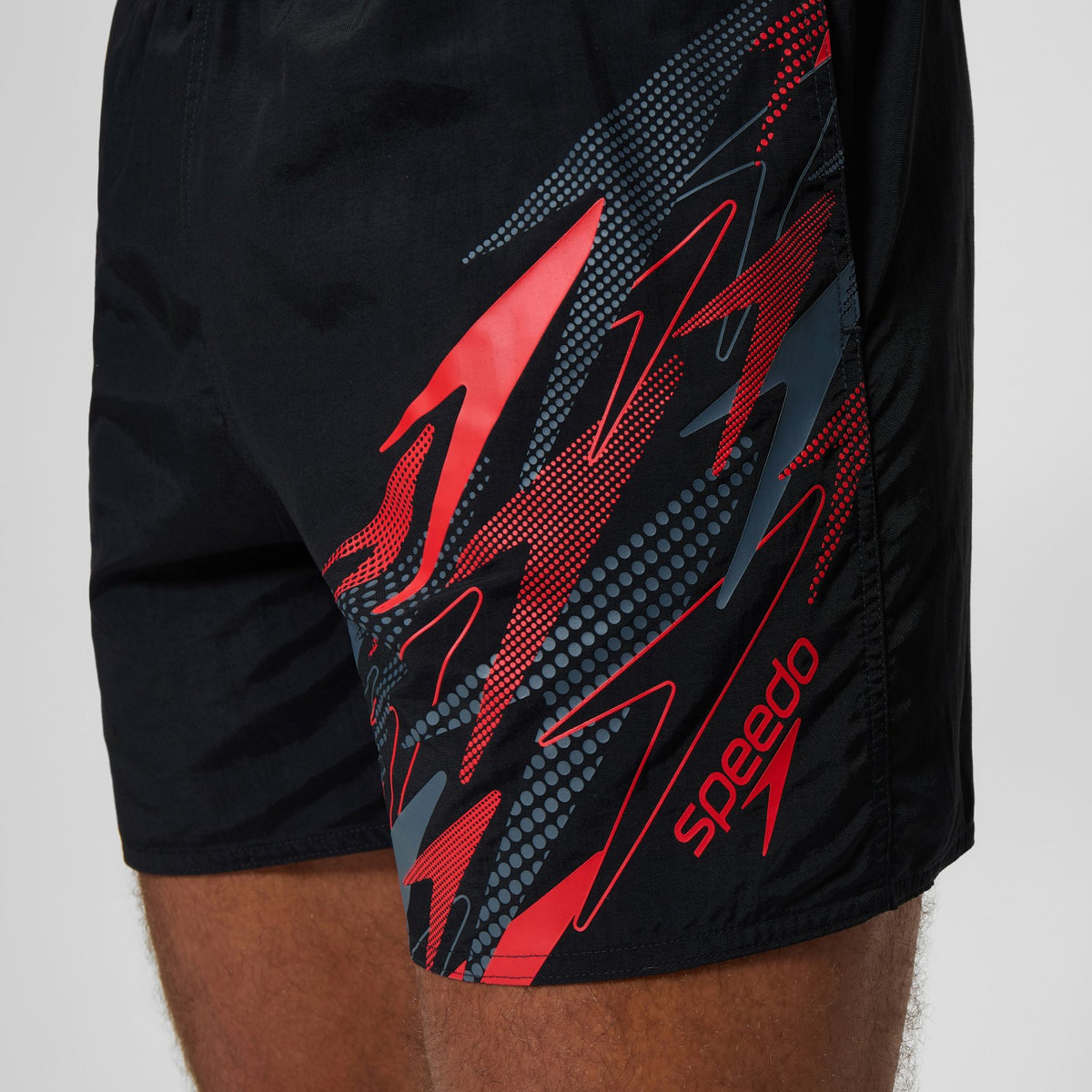 Medley Logo Swim Shorts Black/Red | Speedo