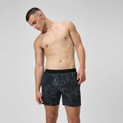 Print Volley Swim Shorts Black/Grey | Speedo