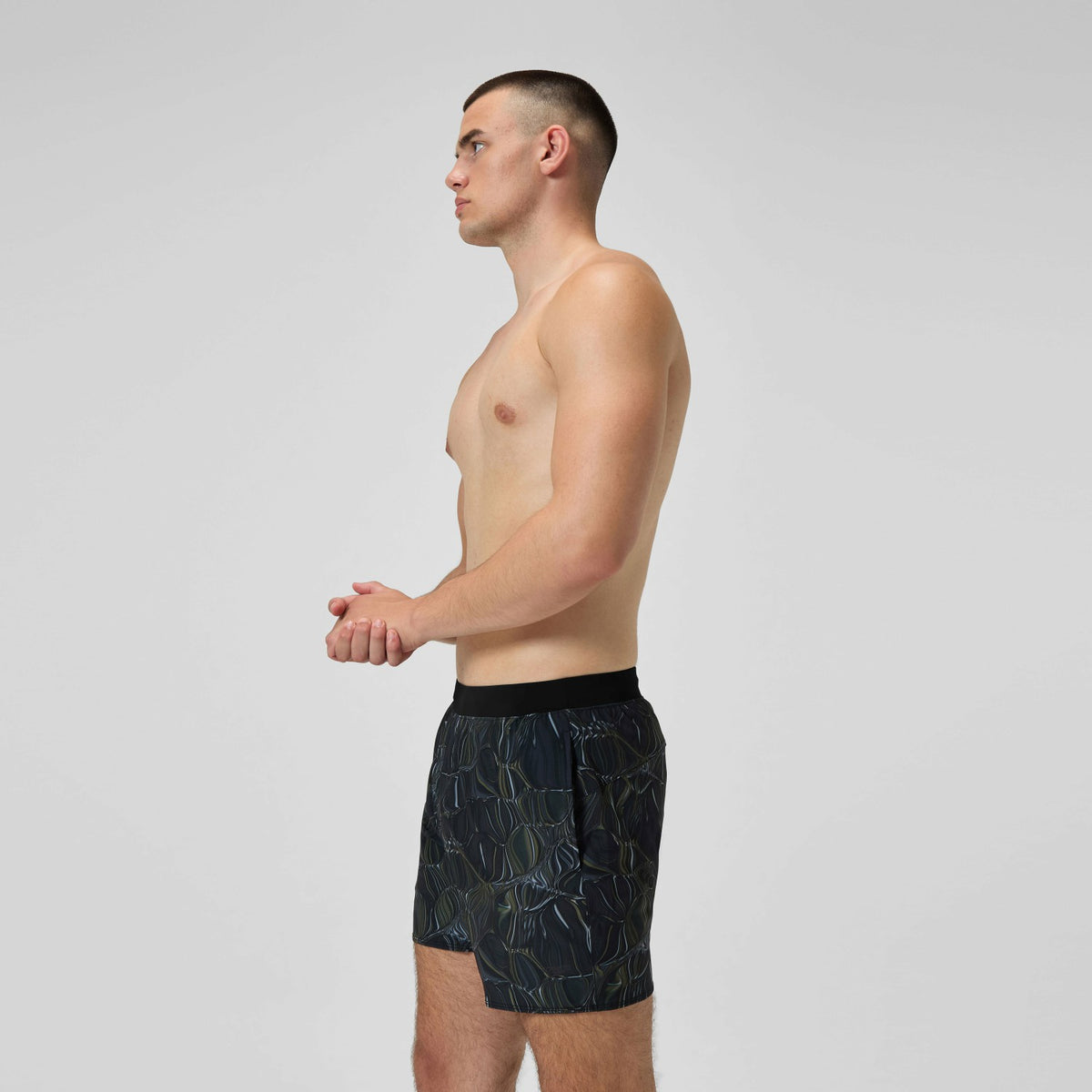 Print Volley Swim Shorts Black/Grey | Speedo