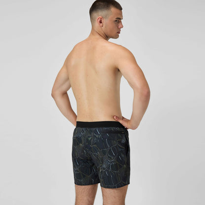 Print Volley Swim Shorts Black/Grey | Speedo