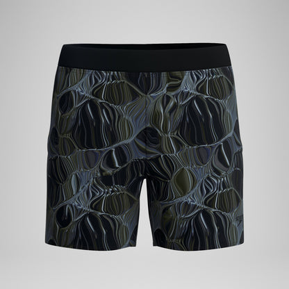Print Volley Swim Shorts Black/Grey | Speedo