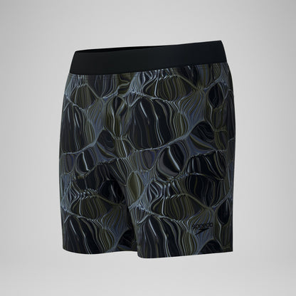 Print Volley Swim Shorts Black/Grey | Speedo