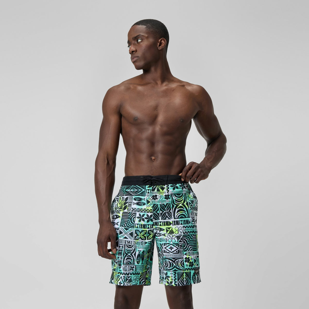 Printed Bondi Swim Shorts Black/White | Speedo
