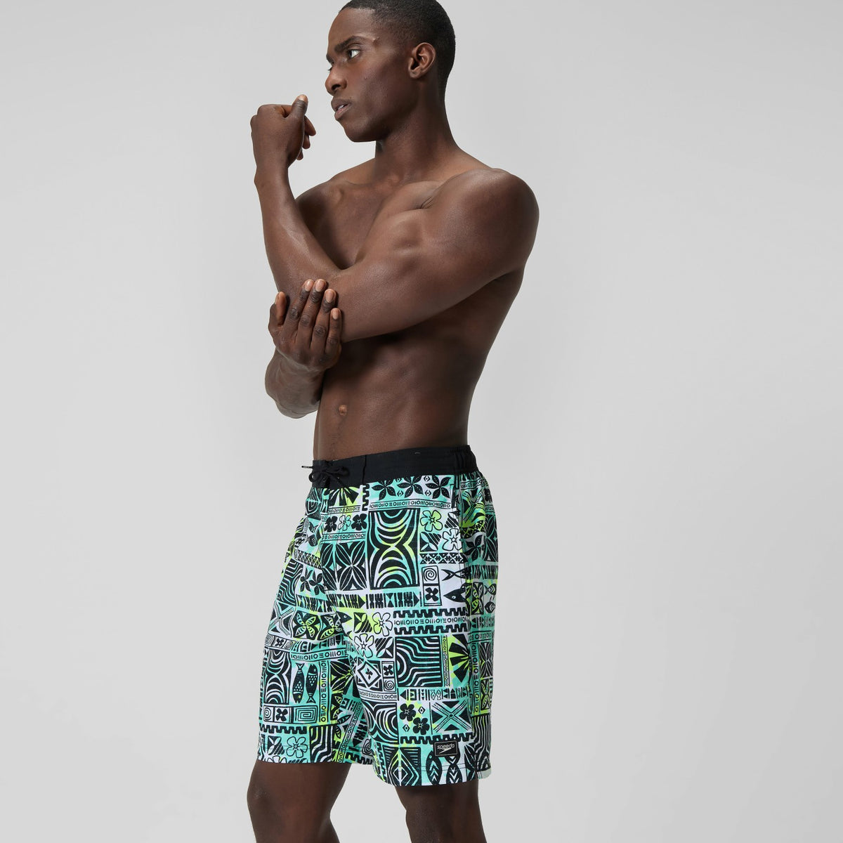 Printed Bondi Swim Shorts Black/White | Speedo