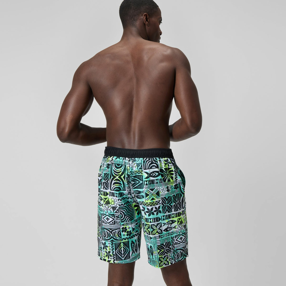 Printed Bondi Swim Shorts Black/White | Speedo
