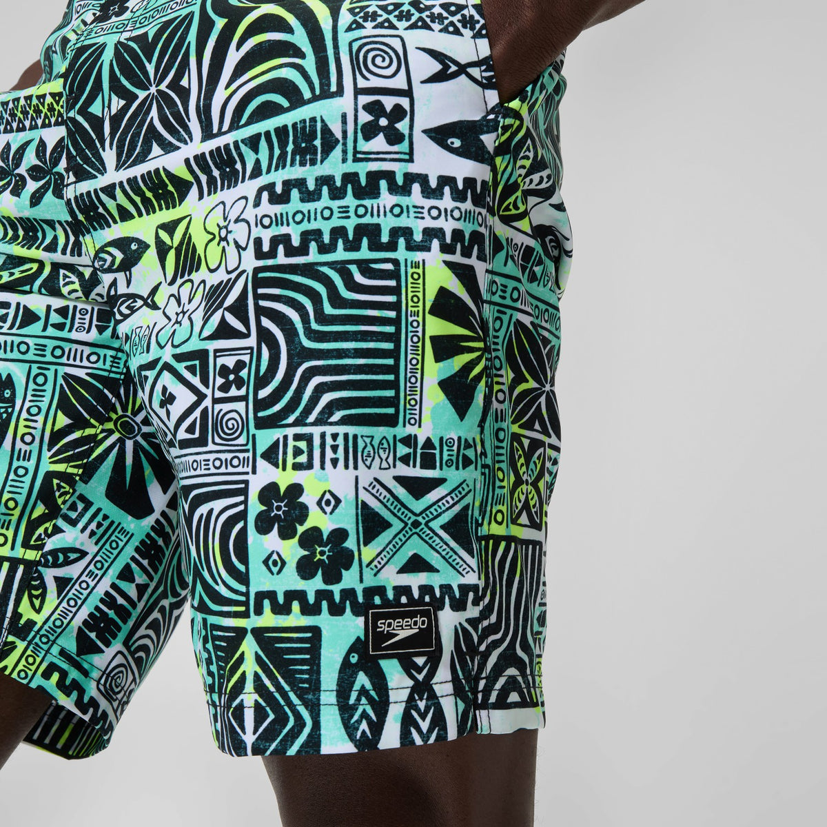 Printed Bondi Swim Shorts Black/White | Speedo