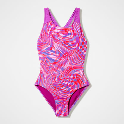 Girls Printed Splashback Swimsuit Pink | Speedo