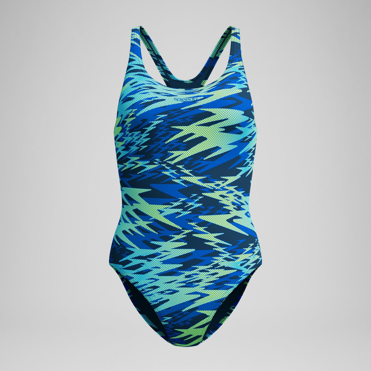 Hyperboom Printed Medalist Swimsuit Blue/Green | Speedo