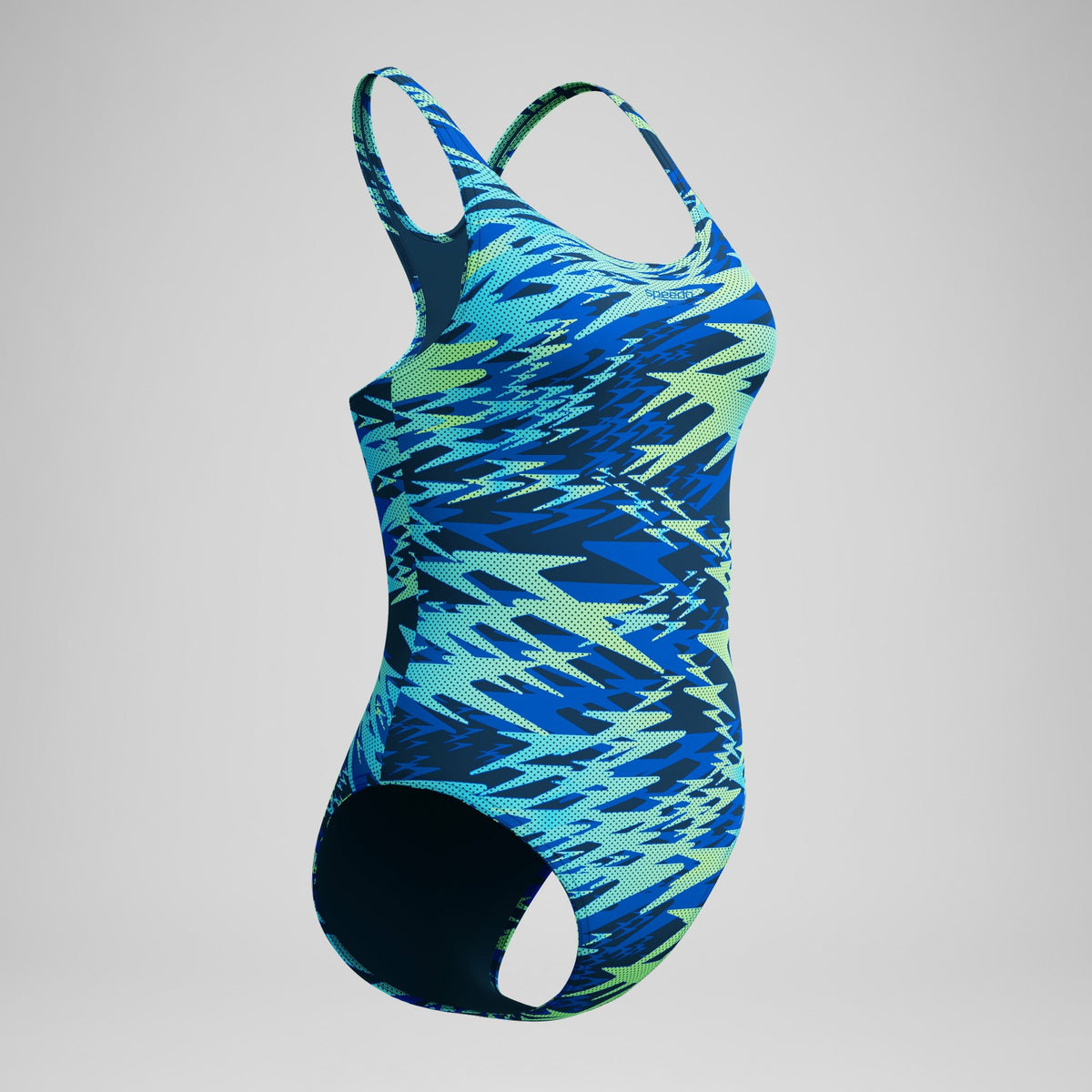 Hyperboom Printed Medalist Swimsuit Blue/Green | Speedo