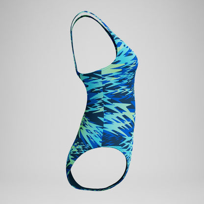 Hyperboom Printed Medalist Swimsuit Blue/Green | Speedo