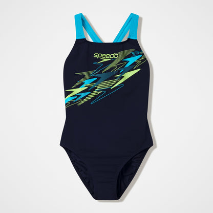 Medley Logo Medalist Swimsuit Black/Turquoise | Speedo
