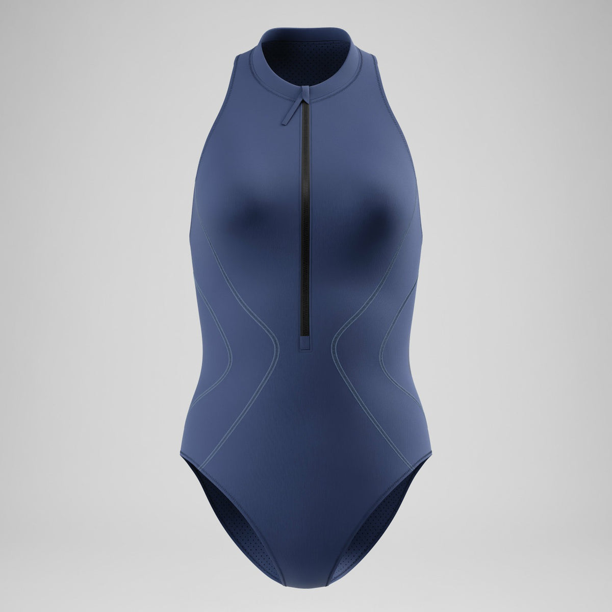 Ocean Flex Zip Swimsuit Grey/Blue | Speedo