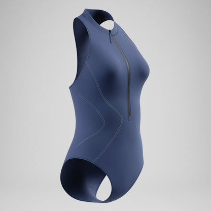 Ocean Flex Zip Swimsuit Grey/Blue | Speedo