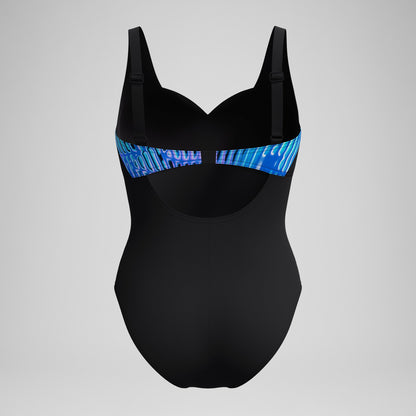 Shaping Printed OpusGem Swimsuit Black/Blue | Speedo