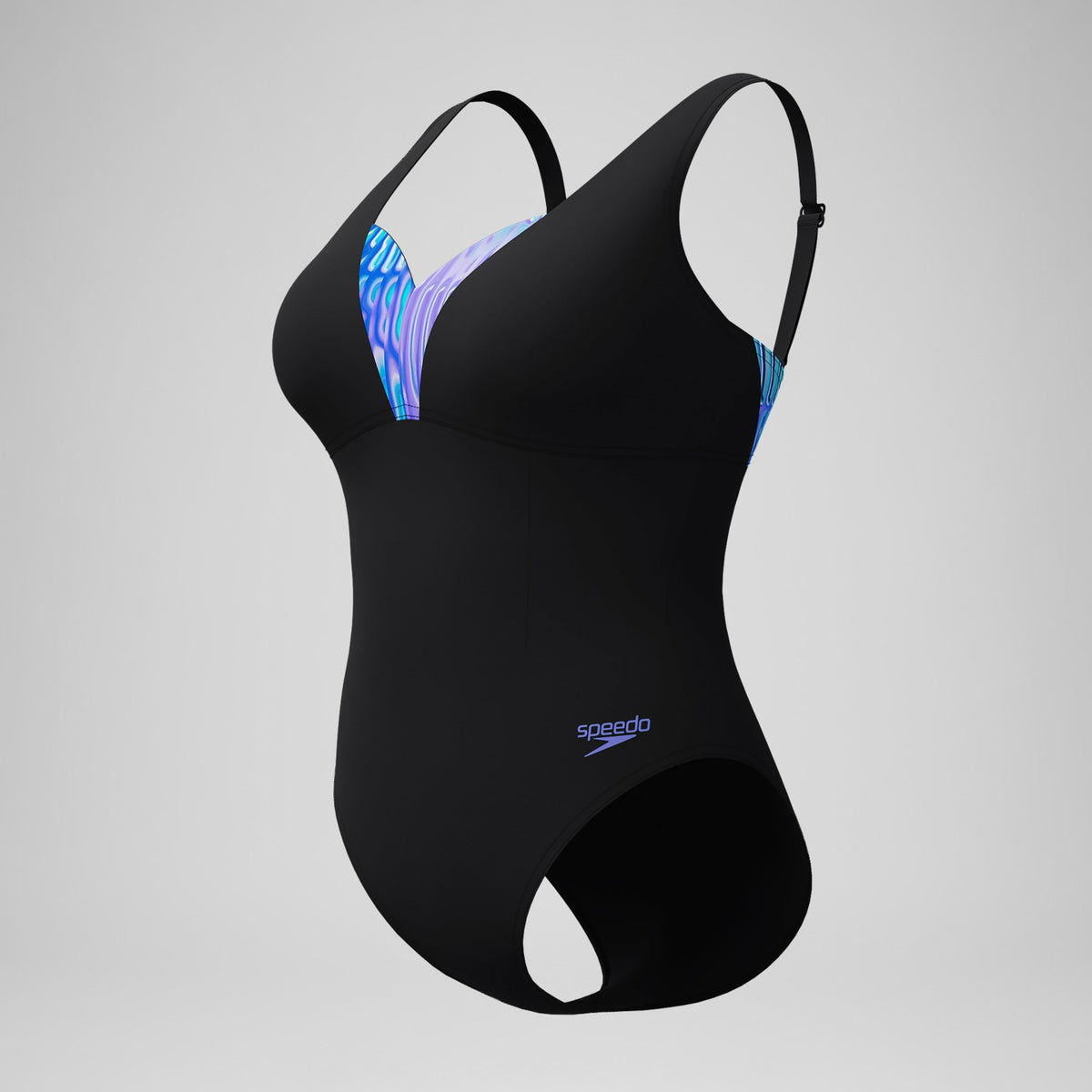 Shaping Printed OpusGem Swimsuit Black/Blue | Speedo