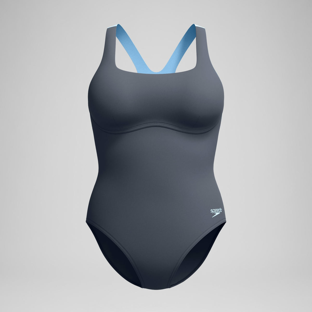 Flex Band with Built in Swim Bra Swimsuit Grey/Blue | Speedo