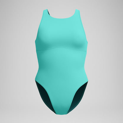 Solid Highneck One Piece Turquoise | Speedo